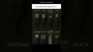 Can you name these charging ports? #port #cable #ai #shorts #coding #devstudio #windows10