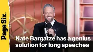 Emmys host Nate Bargatze has a genius &mdash; and generous &mdash; solution for long speeches