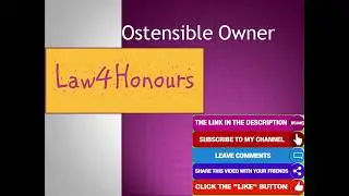 Section 41-Transfer of Property Act / Ostensible Owner Description