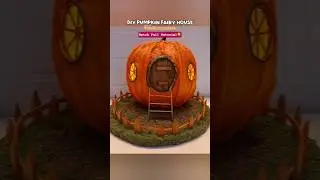 Тыквенный домик феи своими руками на Хэллоуин🎃#diy #halloween2025 #halloween #shorts #ytshorts #f...