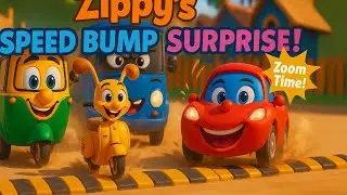 🚗💨 Zippy&rsquo;s Speed Bump Surprise! | Silly Car Adventure for Kids | PoobaaTV Animated Short