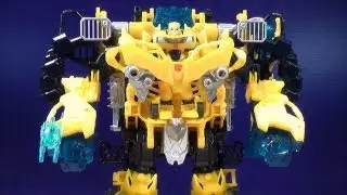 TRANSFORMERS PRIME CYBERVERSE BUMBLEBEE BATTLE SUIT TOY REVIEW!!...