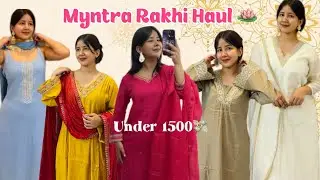 Myntra Rakhi Haul 💫 Ethnic Suits Under ₹1500 You&rsquo;ll Love! | Honest Review + Try-On #rakhi2025