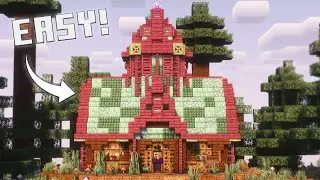 Minecraft I How to Build a Cozy Fantasy Cabin I Easy Tutorial