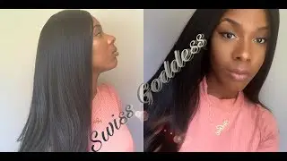 The Stylist Synthetic Lace Front Wig 4x4 Swiss Lace Silk Top Swiss Goddess *Samsbeauty*