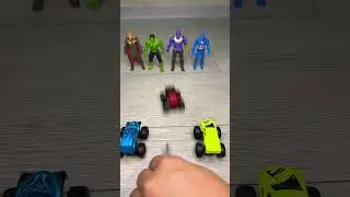 Monster Trucks vs Superheroes🦸🏻&zwj;♂️ #automobile #hero #hotwheels #shorts #shortvideo #monstertruck