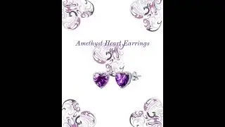 Amethyst Heart Sterling Silver Earrings  SALE! ONLY $31.58 #shorts #shortsvideo #short #shortvideo