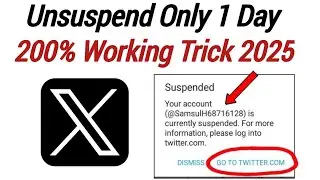 How To Recovery Suspended X Account (New Process 2025)| Unbanned X Account