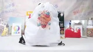 How to heat transfer sublimation blanks polyester white drawstring backpack bag