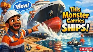 🚢 Этот корабль тонет, чтобы перевозить другие корабли! 😱 | Объяснение принципа действия полупогру...