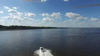 Phantom 3 professional chasing a boat!
