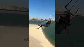Kitesurfing in the White Dune of Dakhla in Morocco