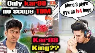 DYNAMO vs MDisCRAZY TDM Kar98 only| Md NO scope challenge|Dynamo tdm gameplay death match|pubg video