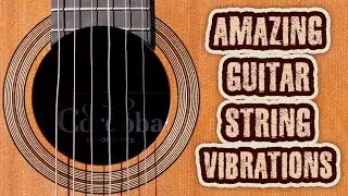 4K Guitar Strings Vibrating Macro Up Close - 1 Hour - Rolling Shutter Effect