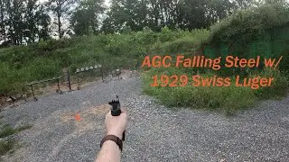 Checking Mec-Gar Luger mags on the clock with a 1929 Swiss Luger - AGC Falling Steel August 16, 2025