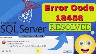 SQL error code 18456 [HINDI] Resolved #ITSOLUTIONS07
