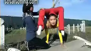 Flexible Asian contortionist