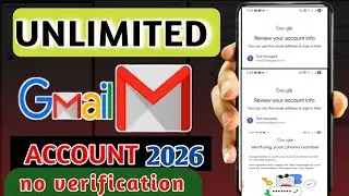 Verify Phone Number Problam Solved 100%  || Unlimited Gmail Account New Method 2026