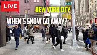 New York City: Snow Still In Manhattan Live