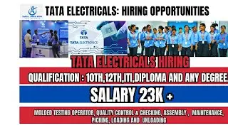TATA ELECTRICALS HIRING- 2025 - Tamil Jobs Now