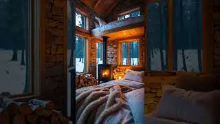 The Most Relaxing Cabin Retreat 🔥❄️ #CozyVibes