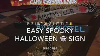 DIY Spooky Halloween 🎃 directional sign 👻 #easy #simple #FUN