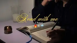 1-HOUR Read with me | Fire and Rainy sound, Focus & Relax