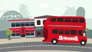 Ambient marketing - Double decker taxi Britannia Pub
