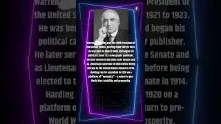 1-Unraveling Warren G. Harding: Forgotten President #uspresidents #americanhistory  #shortvideo