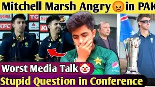 Mitchell Marsh Angry😡 on PAK Media Stupid Question in Press conference | PAK vs AUS 1st T20 AGHA jee