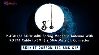 2.4GHz/5.8GHz 3dBi Spring Magnetic Antenna | Dual-Band Wi-Fi #wifiantenna #dualbandwifi #3dbiantenna