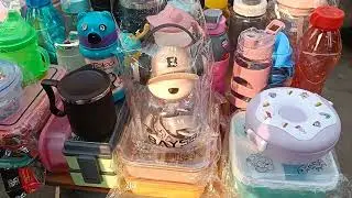 Beautiful tiffin boxes and water bottle Atta Market sector 18 noida || Atta Market || mini sarojini