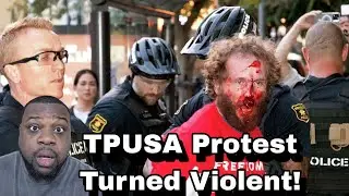 Протест TPUSA перерос в насилие после того, как полиция поспешила подавить драку
