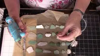 sea glass  mobile ,and mandela bird house