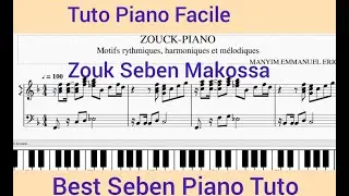 ZOUCK /AFRO MAKOSSA SEBEN PIANO Instrumental TUTORIAL Music score