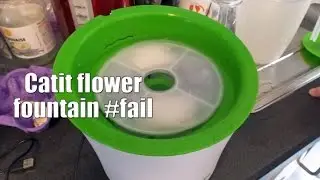 catit flower fountain filter floats and pushes parts out of place hack required to fix