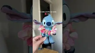 Making a lei for my Stitch nuiMo! 🌺✨ #disney #disneyworld #disneynuimos #liloandstitch #shorts