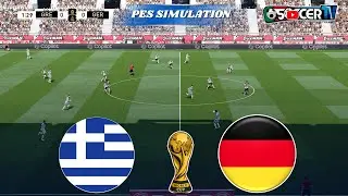 Греция против Германии – Режим Чемпионата мира (2026) | Геймплей PES на ПК | Полная симуляция матча