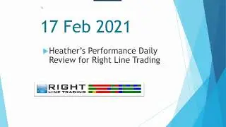 Trading Performance Review of the Day - Right Line Trading 02/17/21