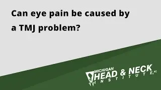 Can eye pain be caused by a TMJ problem?