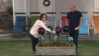 Plow & Hearth Stainless Steel Gazing Ball with Stand on QVC