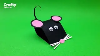 How to make easy Paper Mouse  | Paper Rat Craft DIY | Crafty Minds