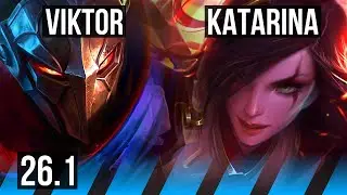 VIKTOR vs KATARINA (MID) | Good KDA: 10/1/9 | KR Master | 26.1