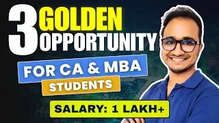 Three Golden Opportunities for CA & MBA Students | Union Bank | NABFiD | SJVN | Salary 1 Lakh +