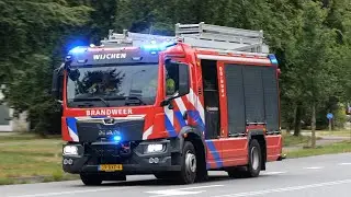 Brandweer Wijchen met spoed naar een brand wegvervoer!