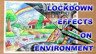 LOCKDOWN EFFECT ON ENVIRONMENT | FIGHT AGAINST CORONA VIRUS DRAWING