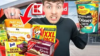 Ich TESTE LEBENSMITTEL-PRODUKTE die ihr NIEMALS KAUFEN WÜRDET für 24 STUNDEN (mit Döner 🥔 Brei) 🤔