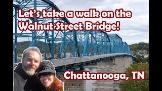 Power Walking on the Walnut Street Pedestrian Bridge in Chattanooga, TN - Nov 2021