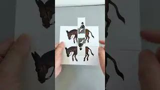 Magic Flip Illusion Card | Rider Puzzle | Mind Trick Toy