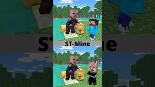 Baby Steve VS Bad Villager. Toxic river. #shorts